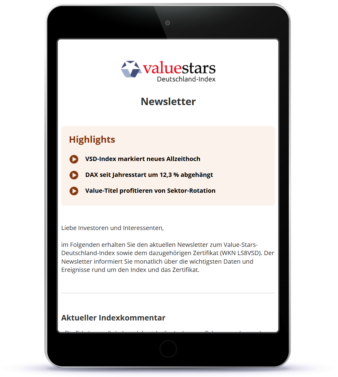 Value Stars Deutschland Index